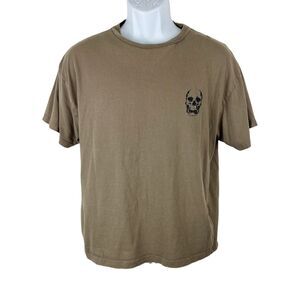 Taco Tuesday Shirt Men Small Brown Short Sleeve Skull Graphic Lost Cause Tee